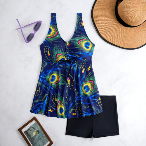 Damen Tankini-Oberteil mit seitlichem Raffungsdetail Echo Archiv