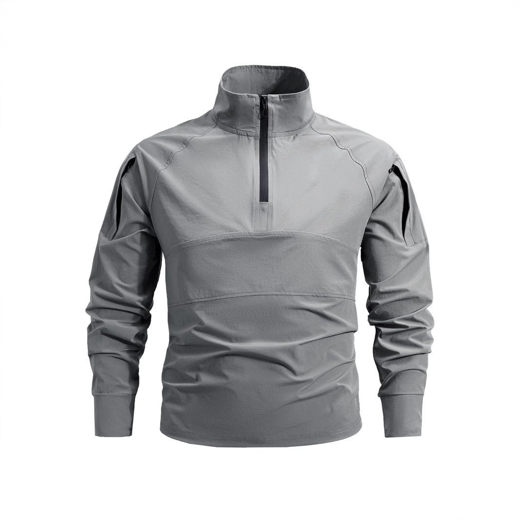 Herren Sportliche Funktionsjacke mit halbem Reißverschluss