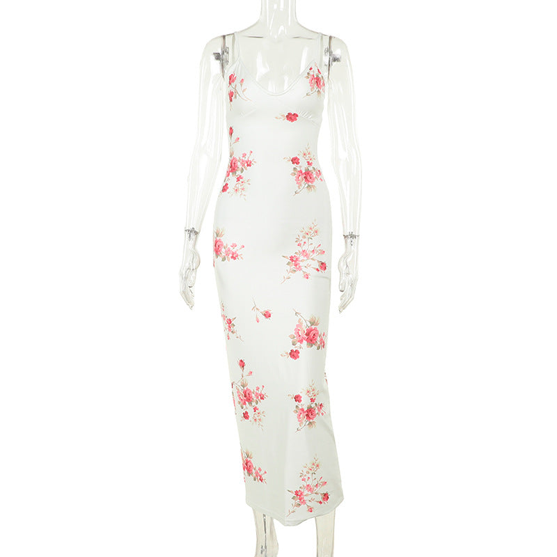 Damen Elegantes Maxikleid mit floralem Design Echo Archiv