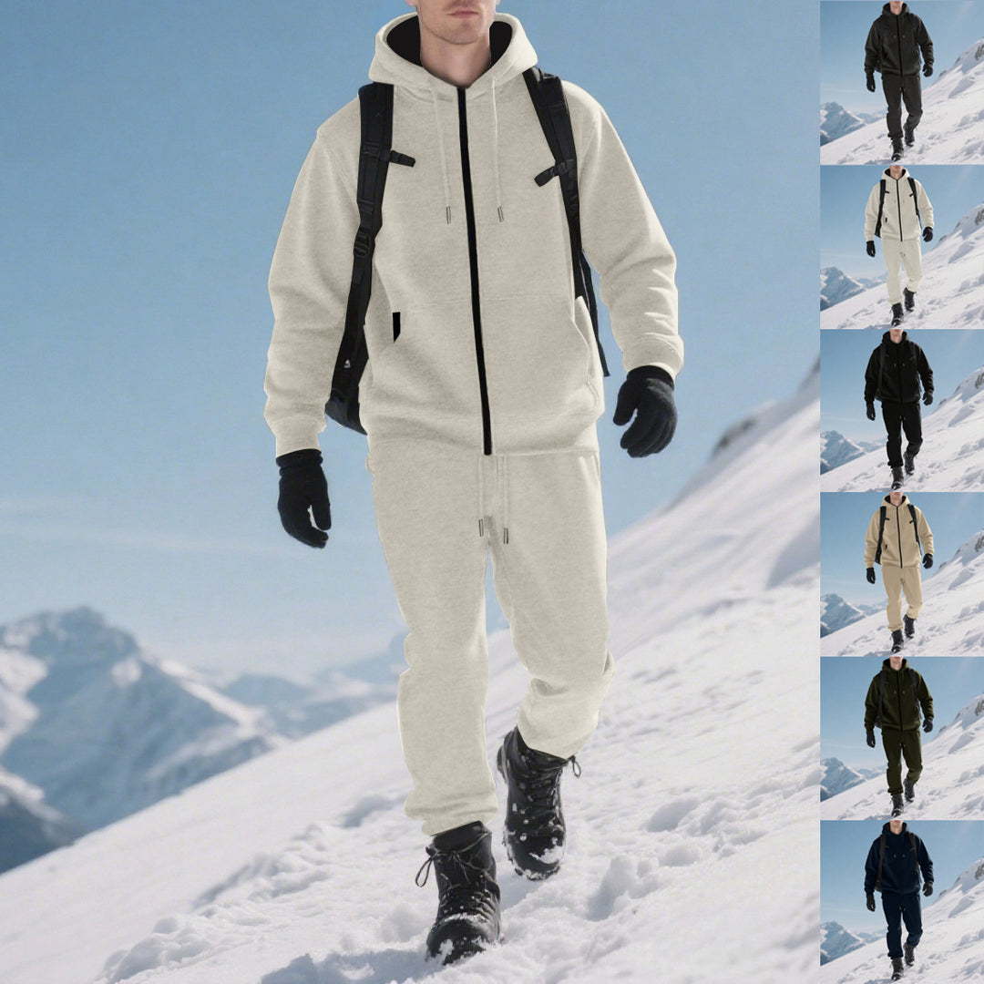 Herren bequemer Thermal-Sweatanzug mit Kapuze und praktischen Taschen Echoarchiv