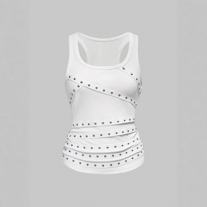 Damen Sportliches Top mit stylischen Nieten-Details Echo Archiv