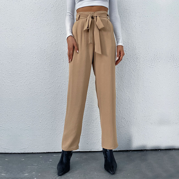 Damen Hochtaillierte Hosen mit Bindegürtel Echo Archiv