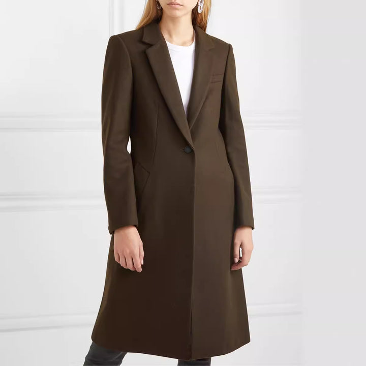 Damen Langmantel im schlanken Tailoring mit schmaler Silhouette Echoarchiv