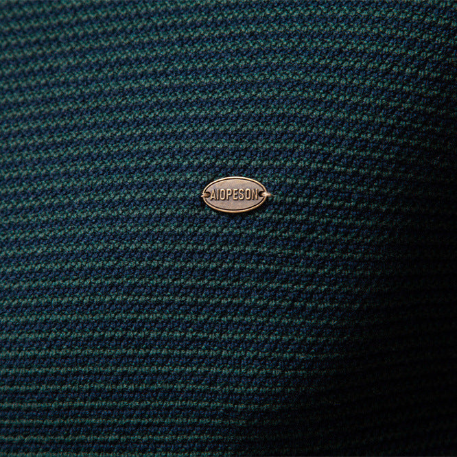 Herren Stehkragenpullover mit strukturiertem Muster Echoarchiv