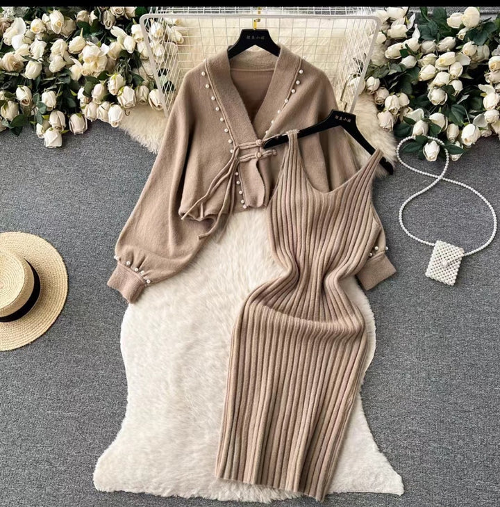 Damen Elegantes Strickset mit Rib-Design Echo Archiv