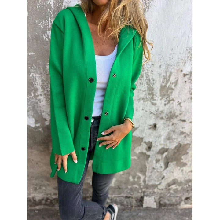 Damen Midilanger Oversize-Mantel aus Wollmix mit klarer Knopfleiste und minimalistischem Revers Echo Archiv
