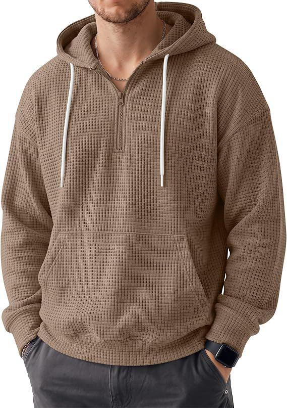 Herren Bequemer Kapuzenpullover mit Reißverschluss Echoarchiv
