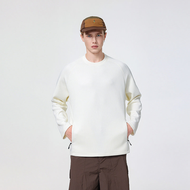 Herren Waffelstruktur-Thermo-Sweatshirt mit Raglanärmeln und Reißverschlusstaschen Echo Archiv