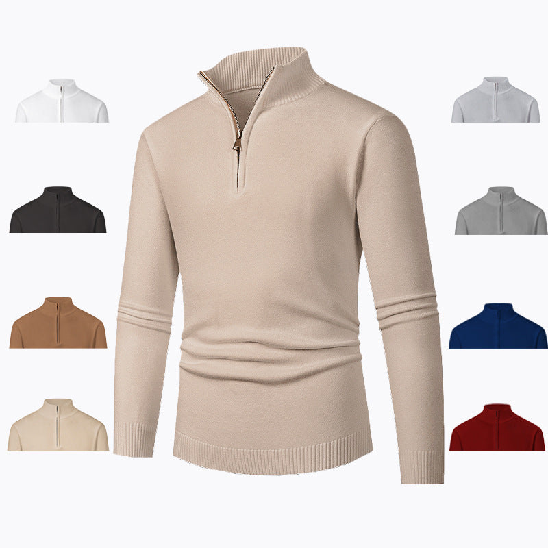 Herren Pullover mit hohem Kragen und Reißverschluss Echoarchiv