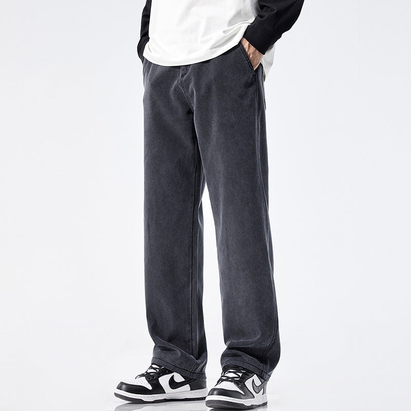 Herren Locker geschnittene Jeanshose mit Vintage-Waschung und geradem Bein Echo Archiv
