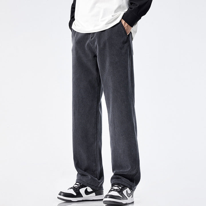 Herren Locker geschnittene Jeanshose mit Vintage-Waschung und geradem Bein Echo Archiv