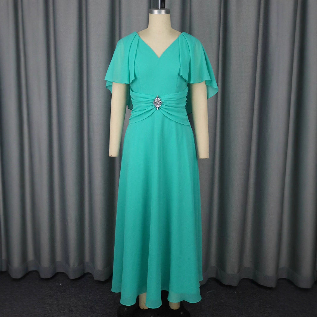 Damen elegantes Maxikleid mit Blütenapplikationen Echo Archiv