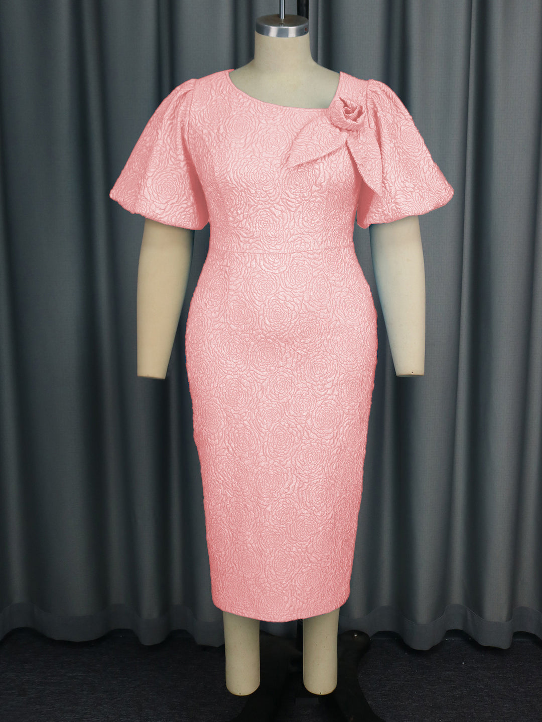 Damen Etuikleid mit floralem 3D-Rosen-Akzent Echo Archiv