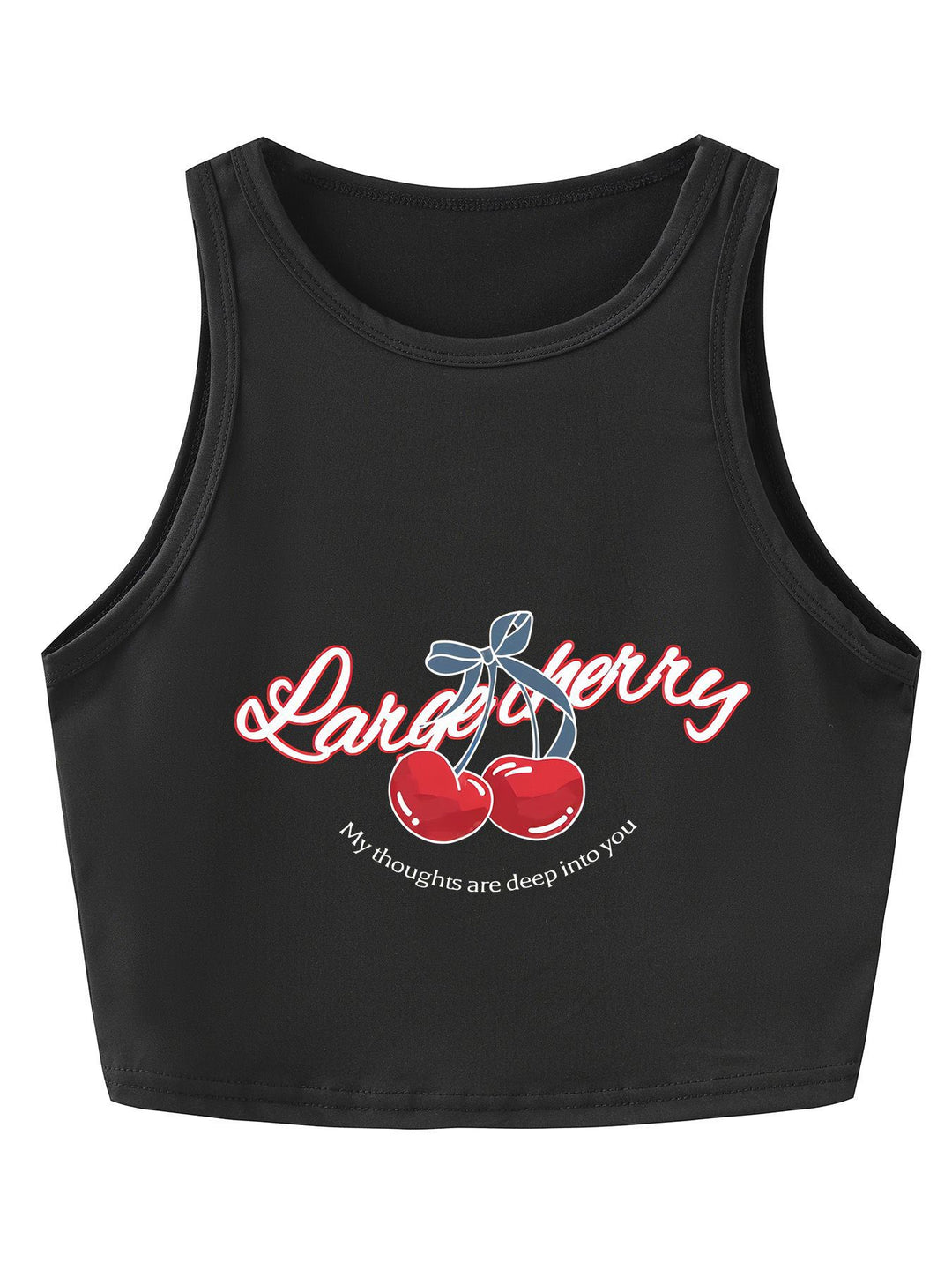Damen Crop-Top mit auffälligem Schriftzug und körpernahem Schnitt Echo Archiv