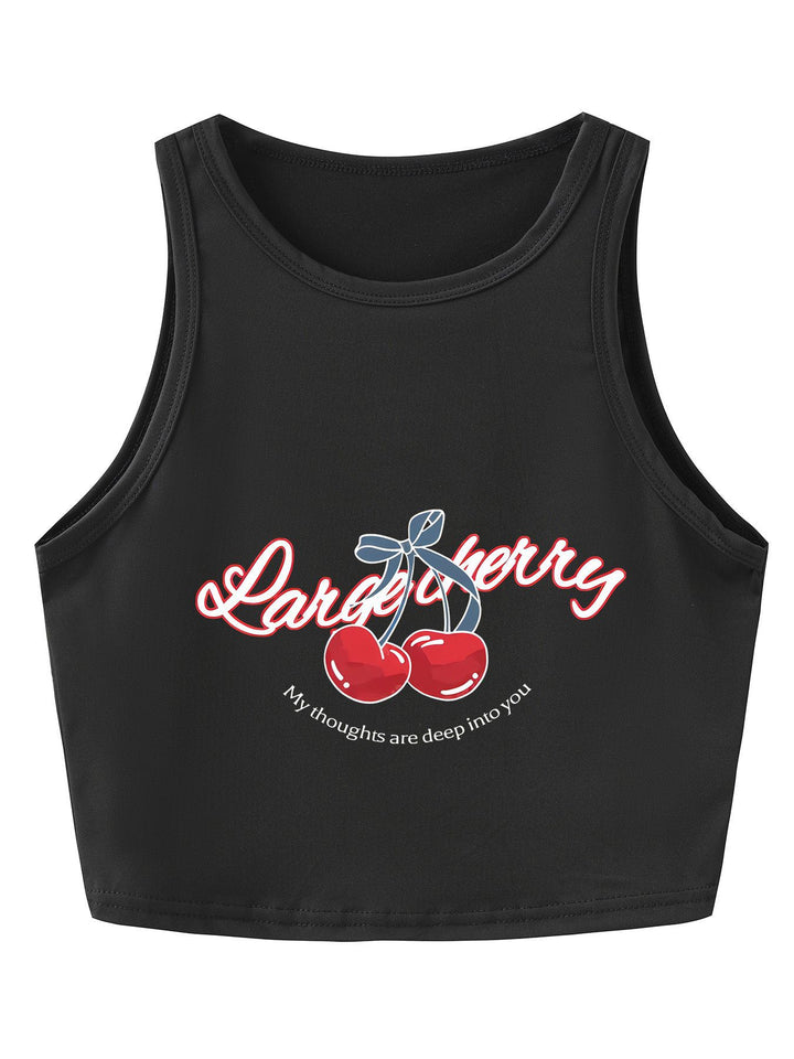 Damen Crop-Top mit auffälligem Schriftzug und körpernahem Schnitt Echo Archiv