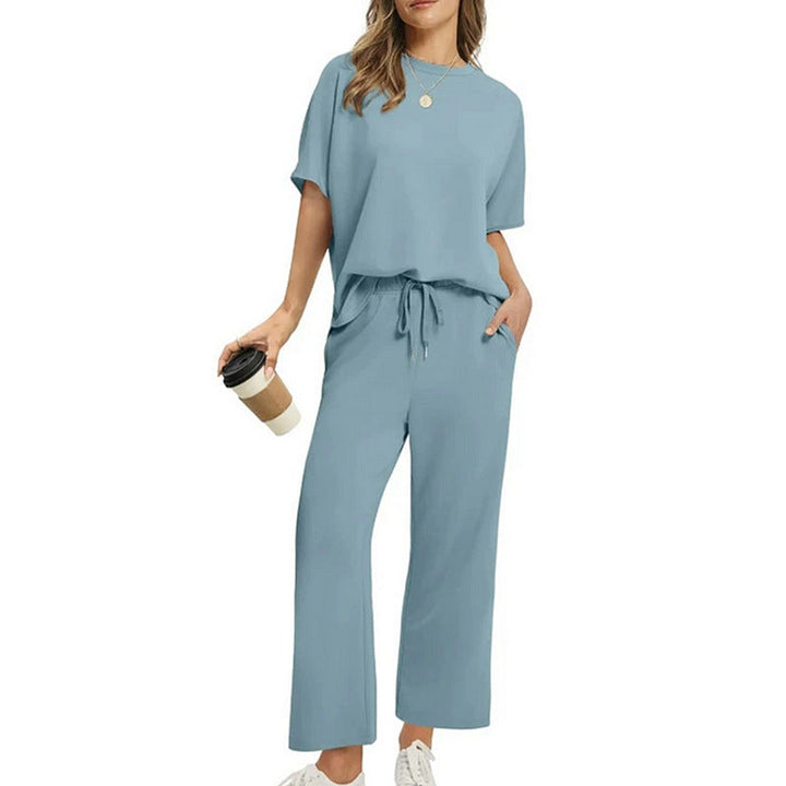 Damen Bequemes Freizeitanzug-Set mit lockerem Schnitt und stilvollen Taschen Echoarchiv