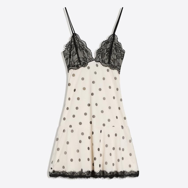 Damen Spitzenkleid mit Punkten und romantischen Details Echo Archiv