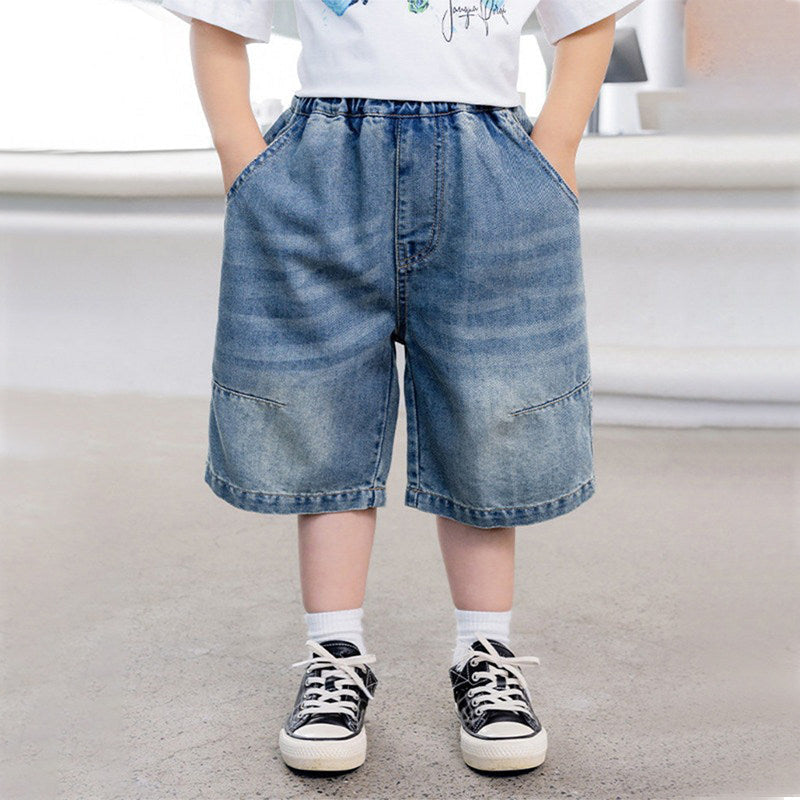 Unisex lässige Denim-Shorts mit hohen Seitentaschen Echo Archiv