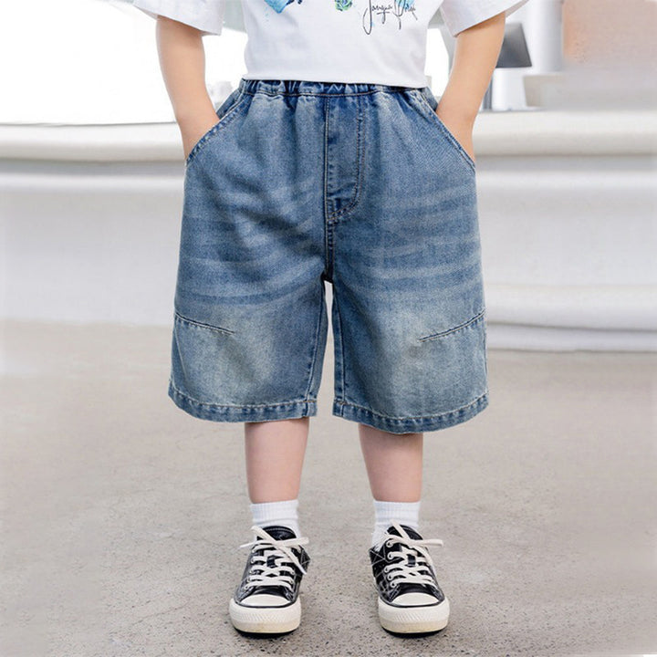 Unisex lässige Denim-Shorts mit hohen Seitentaschen Echo Archiv