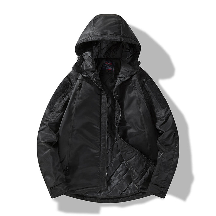 Herren gesteppte taktische Winterjacke mit Kapuze und wasserabweisendem Außenmaterial Echo Archiv