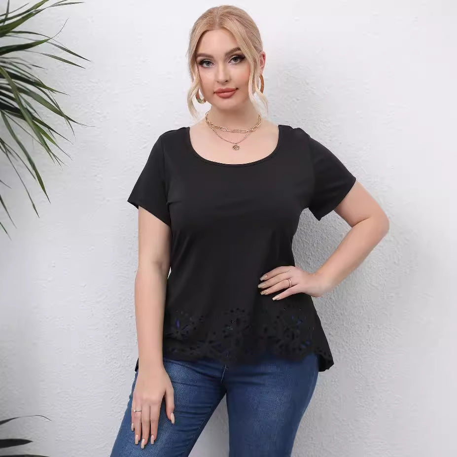 Damen Oberteil mit floralem Lochmuster Echo Archiv
