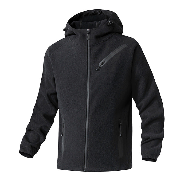 Herren Fleecejacke mit hochschließendem Kragen und praktischen Reißverschlusstaschen Echoarchiv