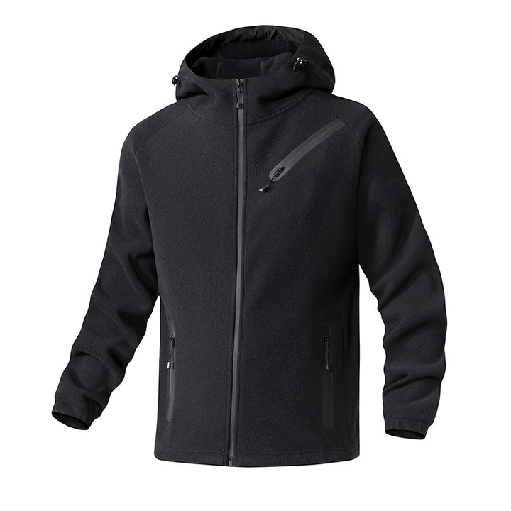 Herren Fleecejacke mit hochschließendem Kragen und praktischen Reißverschlusstaschen Echoarchiv