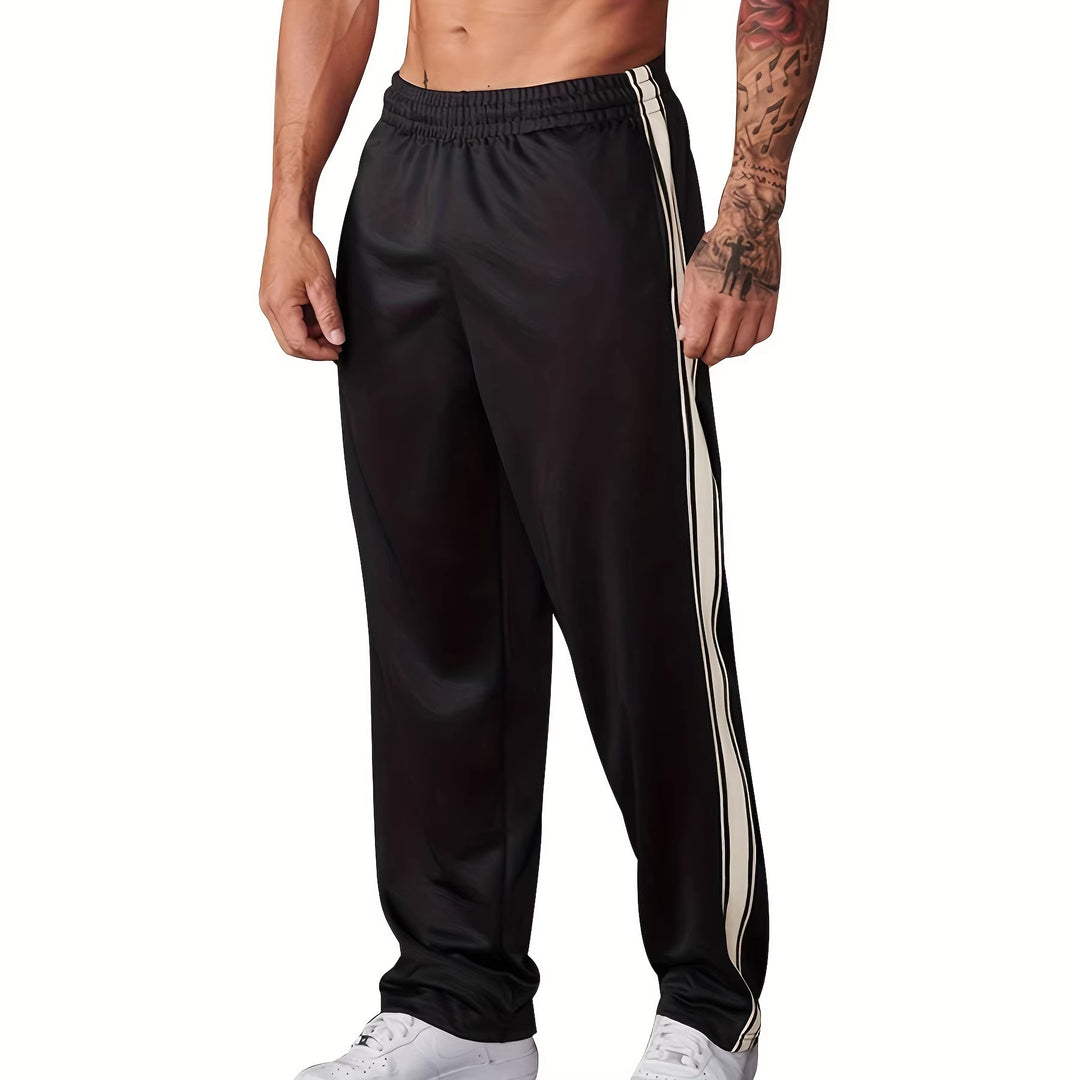 Herren Sportliche Trainingshose mit seitlichem Tape-Streifen und elastischem Bund Echoarchiv