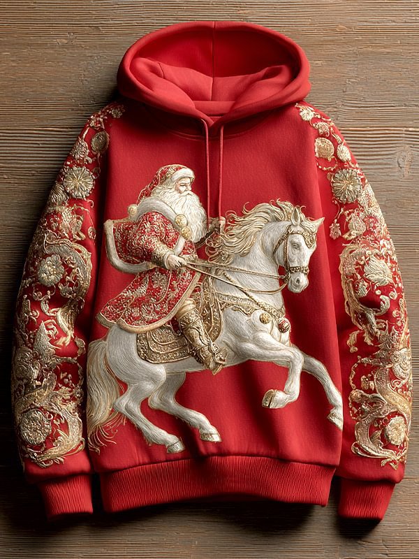 Damen Kreativer Kapuzenpullover mit Skelett- und Weihnachtsmotiv Echoarchiv