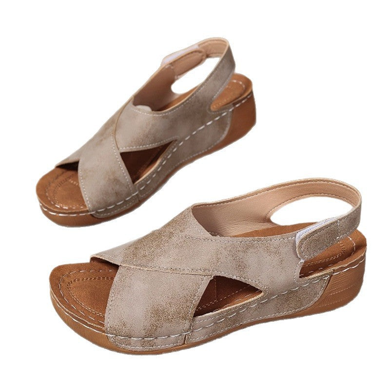 Damen Bequeme orthopädische Sandalen mit verstellbarem Fersenriemen – Sorelia
