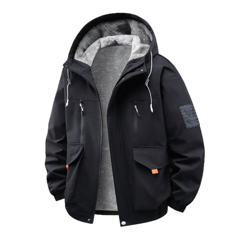 Herren Technische Outdoorjacke mit Teddyfutter, winddichter Außenschicht und Multifunktionstaschen Echo Archiv