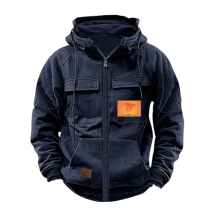 Herren multifunktionale Kapuzenjacke mit praktischen Taschen Echoarchiv