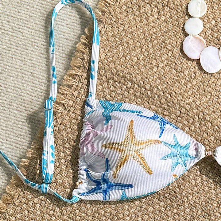 Damen Triangel-Bikini mit maritimen Sternenmuster Echo Archiv