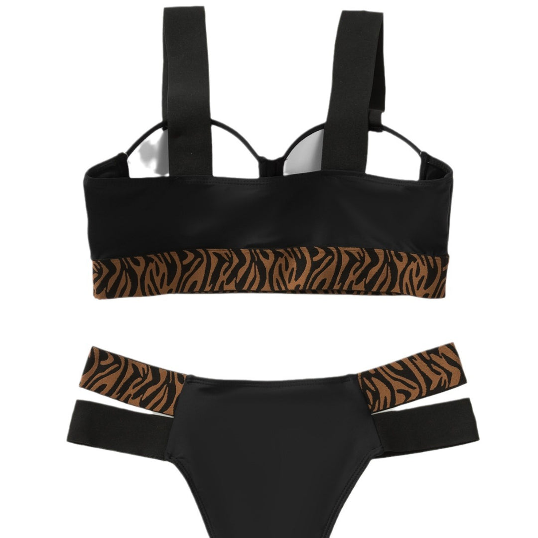 Damen Bikini-Set mit elegantem Bustier und animalischem Design Echo Archiv