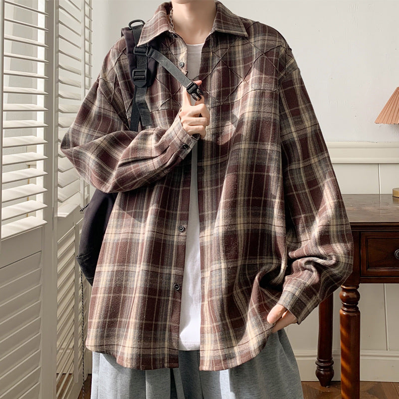 Damen Lässige Karomuster Overshirt Echo Archiv