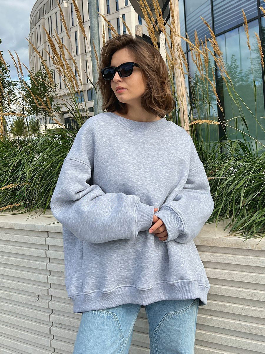 Damen Oversized SwEchoarchivtshirt im lässigen Stil mit übergroßen Ärmeln und elastischen Bündchen Echoarchiv