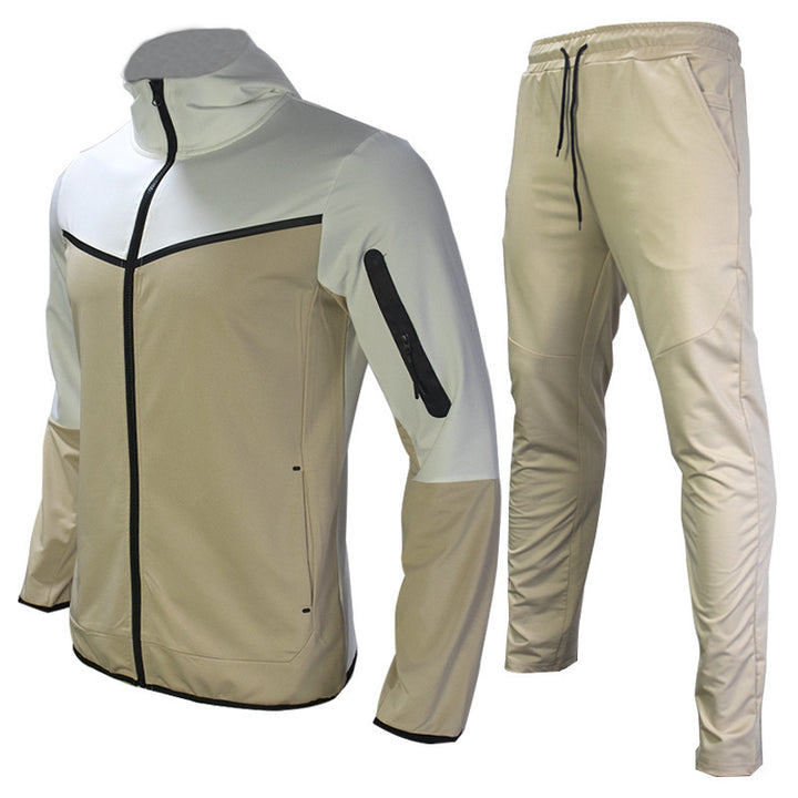 Herren sportliches Hoodie-Set mit atmungsaktiven Eigenschaften und modernen Kontrastdetails Echoarchiv