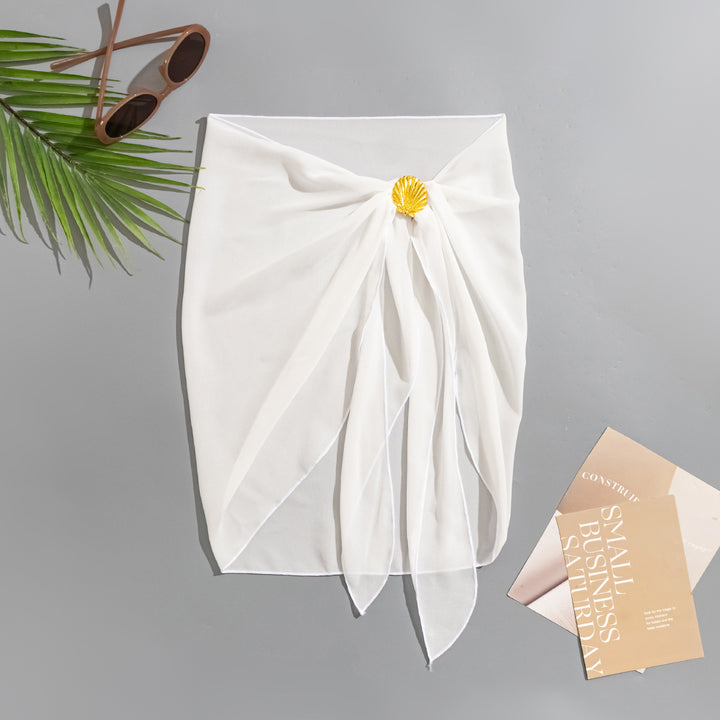 Damen Strandrock mit raffiniertem Knoten und dekorativer Muschelapplikation Echo Archiv