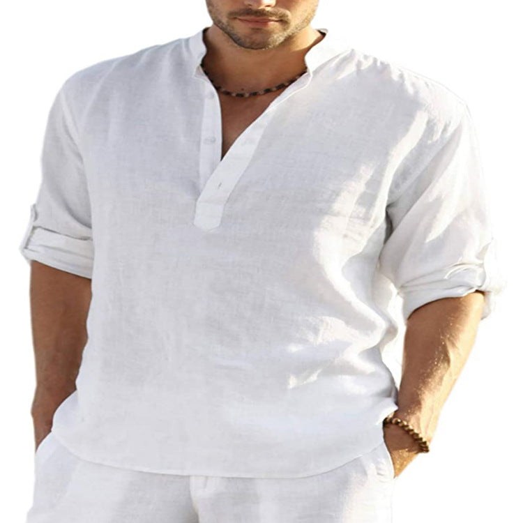 Herren lässige V-Ausschnitt Bluse Echoarchiv