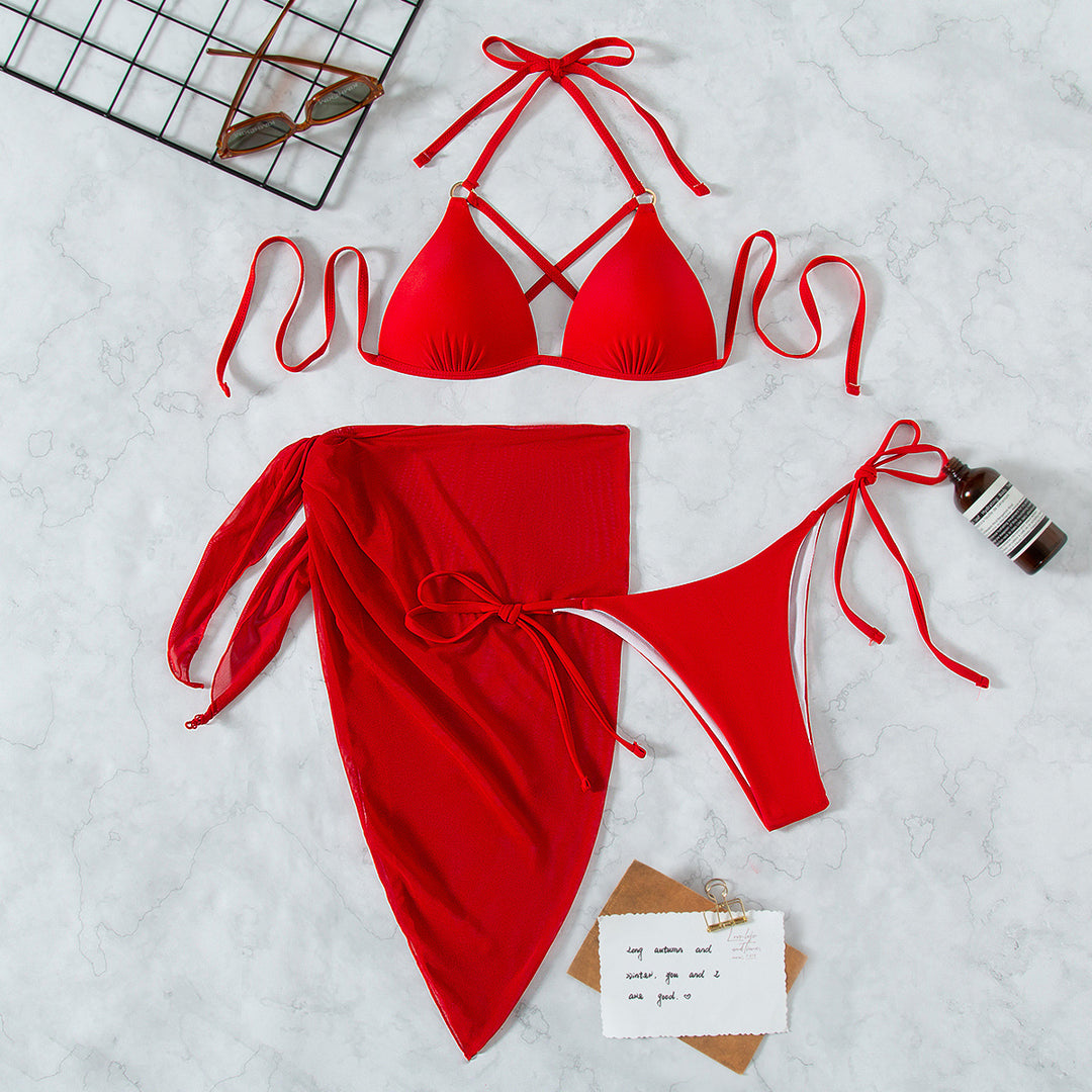 Damen Triangel-Bikini mit Wickelrock Echo Archiv