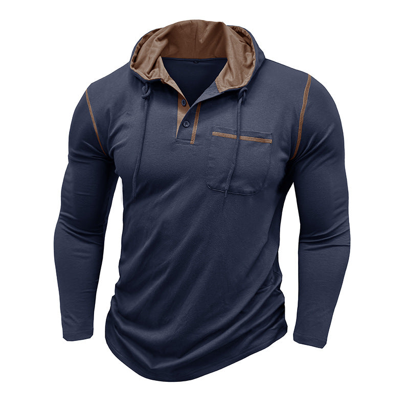 Herren Longsleeve-Hemd mit Kapuze Echoarchiv