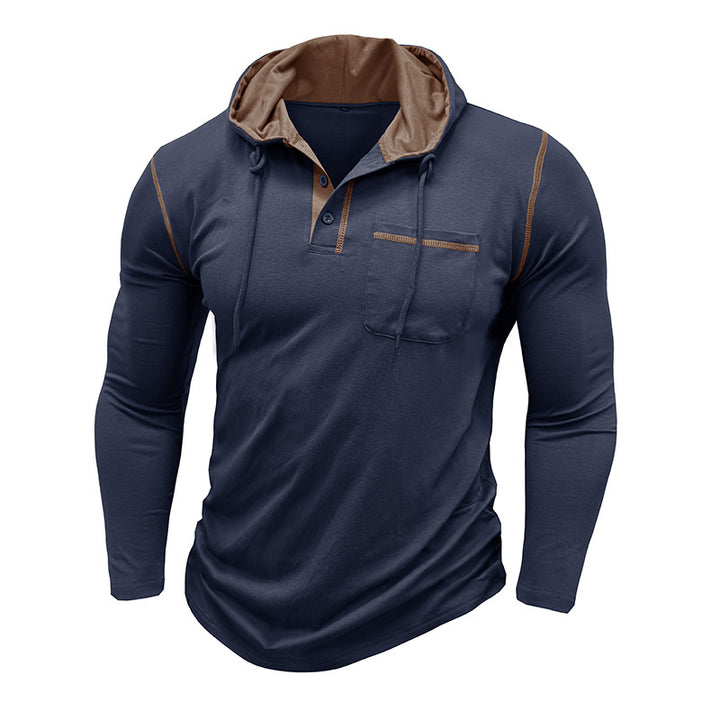 Herren Longsleeve-Hemd mit Kapuze Echoarchiv