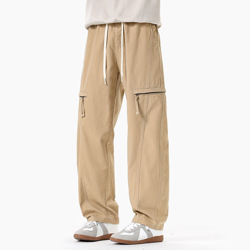 Herren Weite Cargo-Jogginghose im Baggy‑Schnitt mit Kordelbund & Mehrfachtaschen Echoarchiv