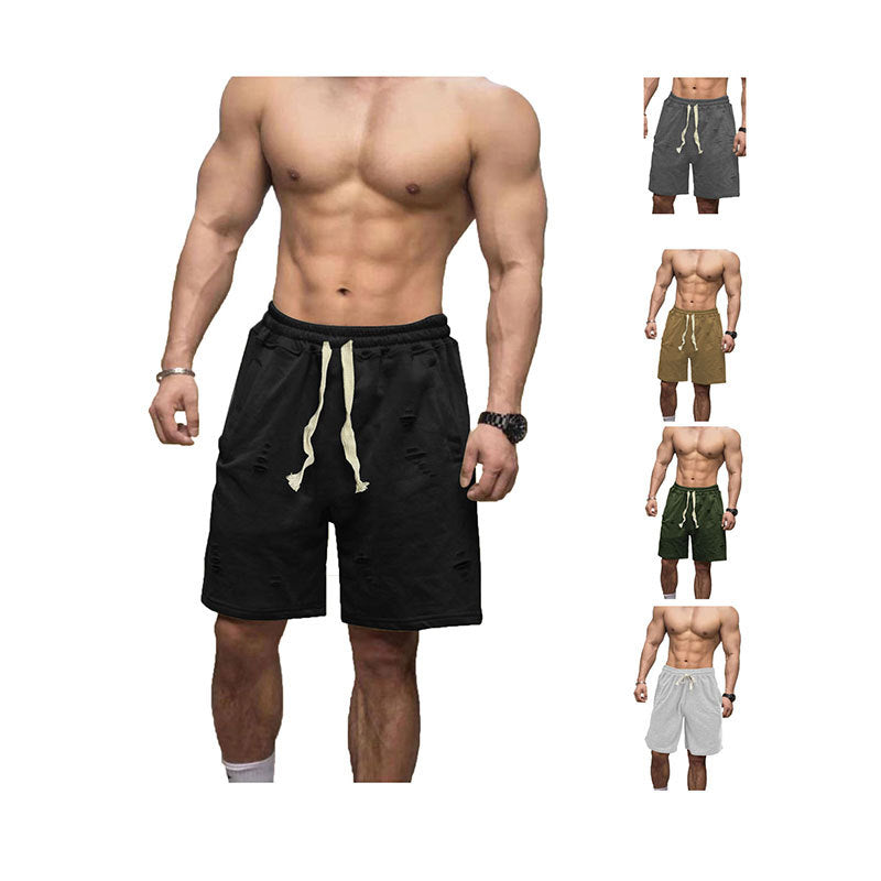 Herren nan lässige Sweatshorts mit elastischem Tunnelzugbund Eingrifftaschen und Used-Optik Echo Archiv