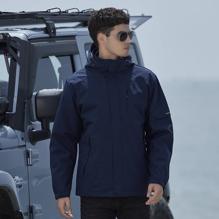 Damen Wasserdichte Outdoorjacke mit Kapuze, atmungsaktiver Membran und Multifunktions‑Reißverschlusstaschen – Célinea