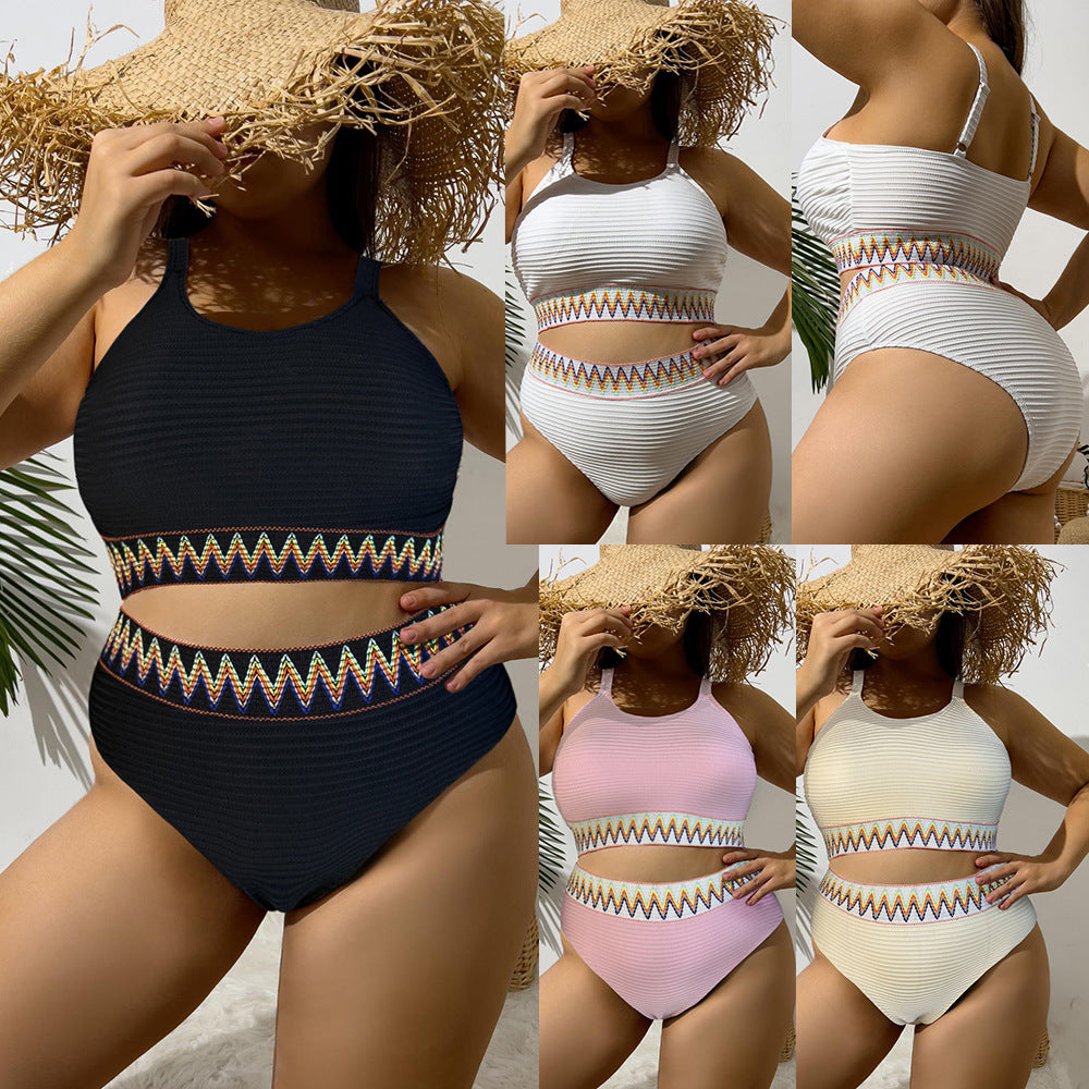 Damen Sportliches Bikini-Set mit dekorativem Bund Echo Archiv