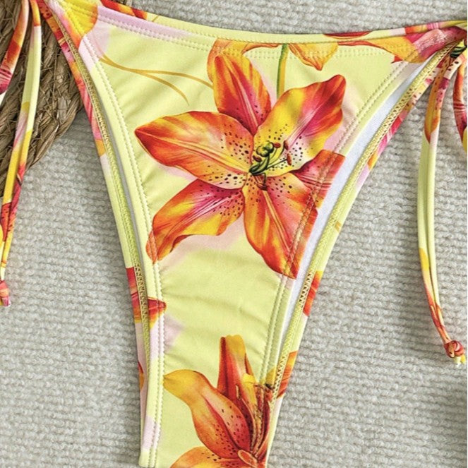 Damen Triangel-Bikini-Set mit floralen Akzenten Echo Archiv