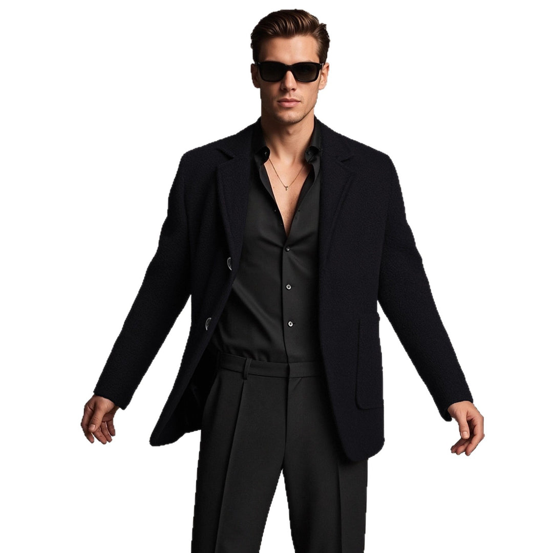 Herren eleganter und strukturierter Freizeitblazer Echoarchiv