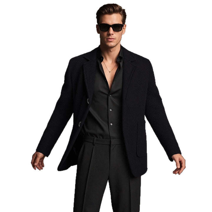 Herren eleganter und strukturierter Freizeitblazer Echoarchiv