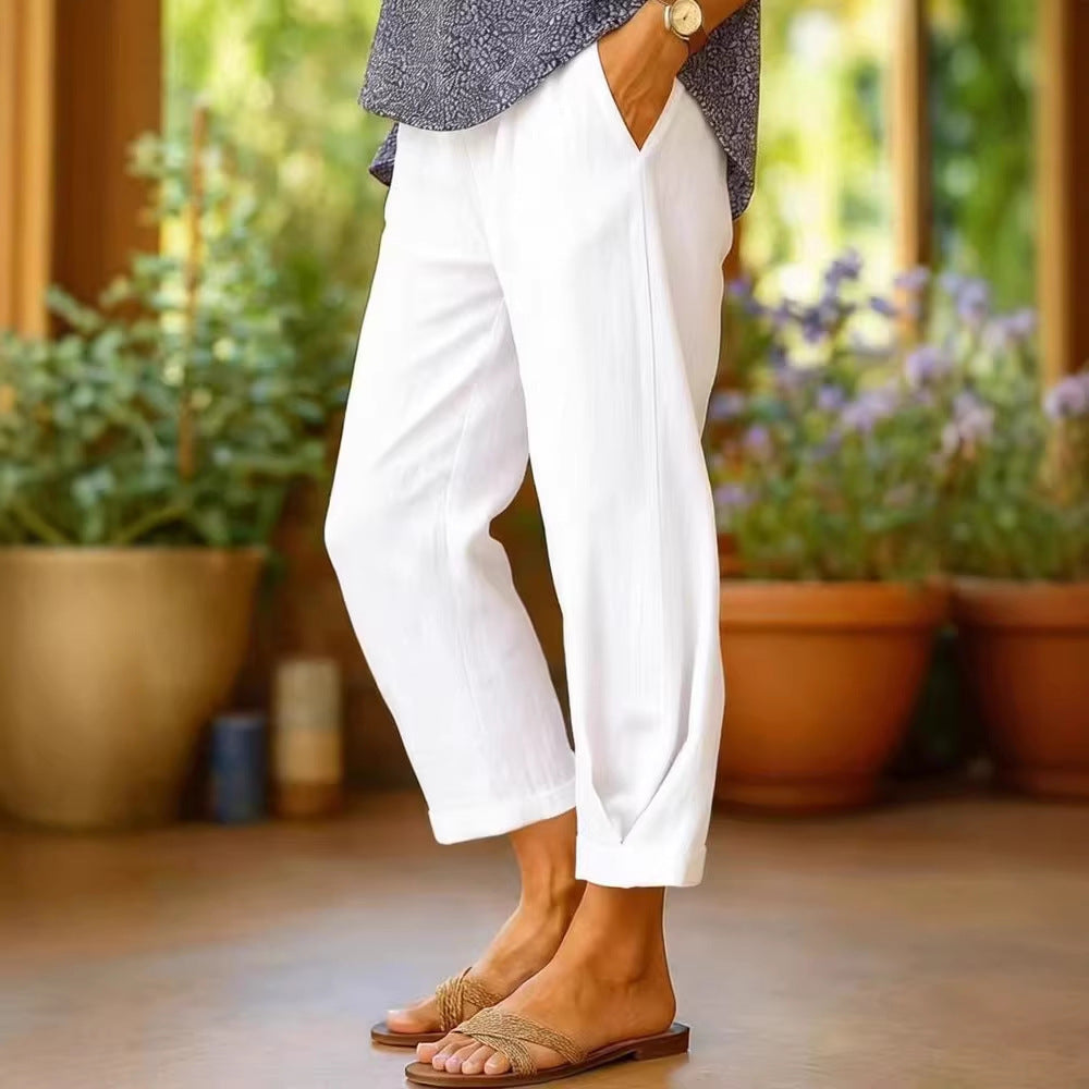 Damen Weite Leinenhose Echo Archiv